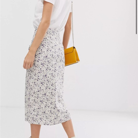 Floral midi skirt with button detail ASOS - Picture 2 of 4
